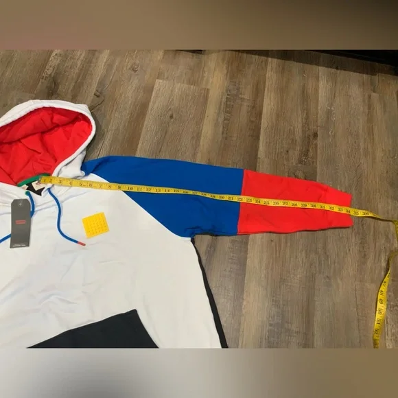 Levi's x Lego Men's Relax Brick Built Colorblock Hoodie Sweatshirt Size Large - Picture 8 of 10